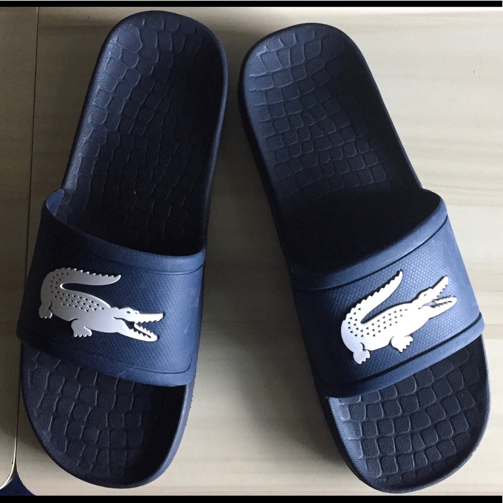 Lacoste Navy Slides